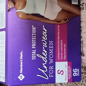 Womens size Small absorbent underwear, adult diaper, 24 count